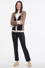 Load image into Gallery viewer, Tribal Color Block Eyelash Knit Cardigan