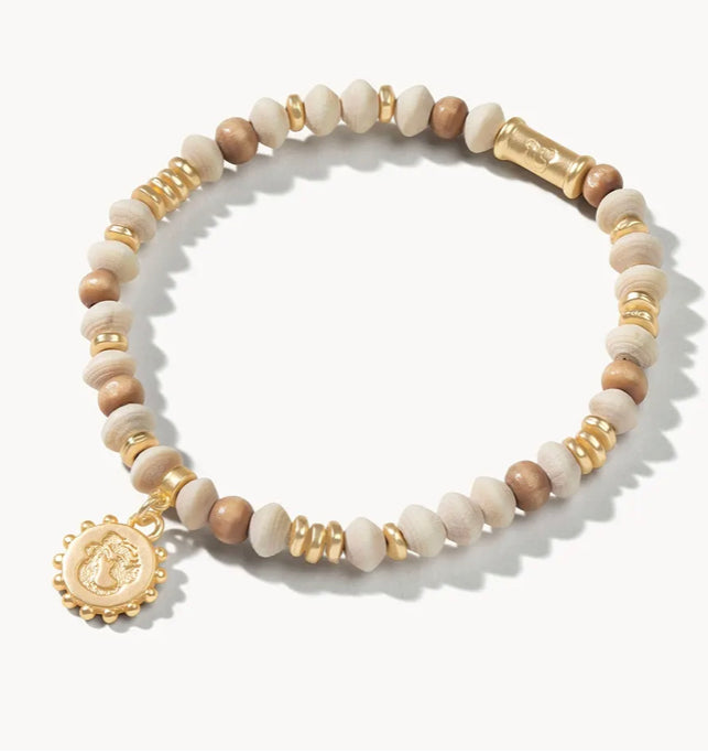 Spartina Stretch Bracelet 6mm Wood Mermaid