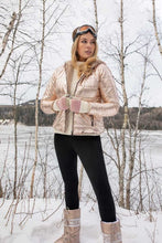 Load image into Gallery viewer, Tribal Reversible Metalic Puffer Coat