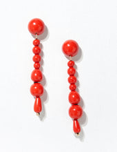 Load image into Gallery viewer, Ink + Alloy Long Drop Bead Earrings