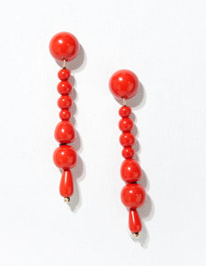 Ink + Alloy Long Drop Bead Earrings