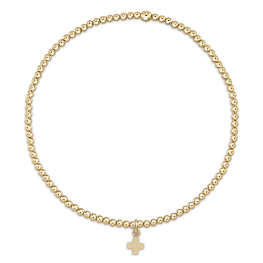 Enewton Classic Gold 2mm Signature Cross Bracelet