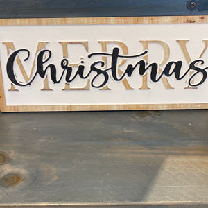 Wooden Merry Xmas Sign