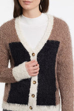 Load image into Gallery viewer, Tribal Color Block Eyelash Knit Cardigan