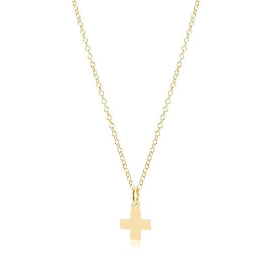 Enewton Signature Cross Gold Charm 16” Necklace