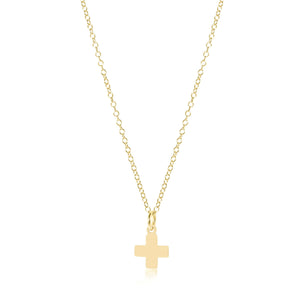Enewton Signature Cross Gold Charm 16” Necklace